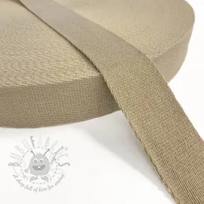 Cotton webbing 4 cm sand
