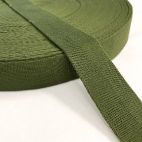 Cotton webbing 4 cm olive green