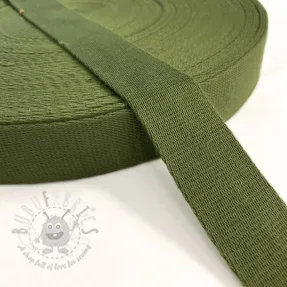 Cotton webbing 4 cm olive green