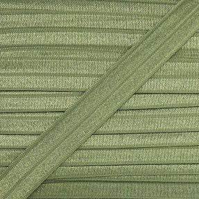 Bias binding elastic 15 mm old green