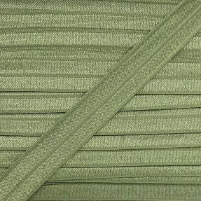 Bias binding elastic 15 mm old green
