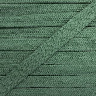 Cotton cord flat 13 mm old green
