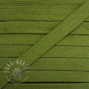 Cotton cord flat 13 mm olive green