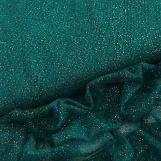 Tulle netting ROYAL SPARKLE petrol gold