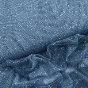 Tulle netting ROYAL SPARKLE jeans silver
