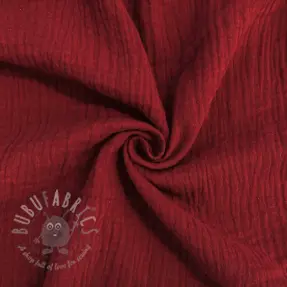 Double gauze/muslin bordeaux ORGANIC