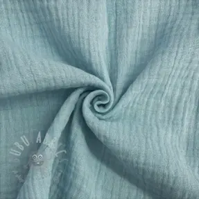 Double gauze/muslin teal ORGANIC
