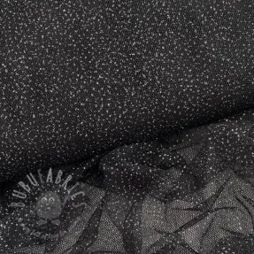 Tulle netting ROYAL SPARKLE black silver