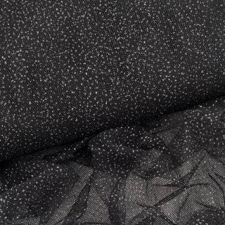 Tulle netting ROYAL SPARKLE black silver