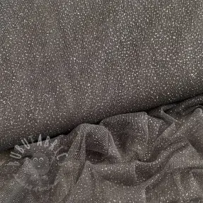 Tulle netting ROYAL SPARKLE dark grey silver