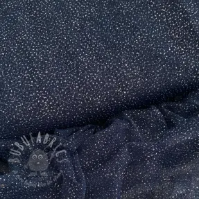 Tulle netting ROYAL SPARKLE navy silver
