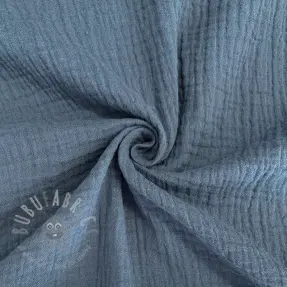 Double gauze/muslin jeans blue