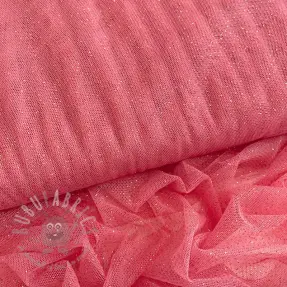 Tulle netting ROYAL SPARKLE pink gold