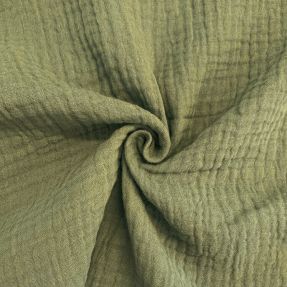 Double gauze/muslin moss green