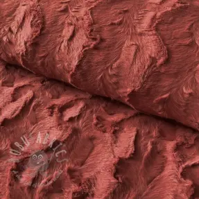 Faux fur rouge