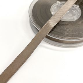 Satin ribbon double face 9 mm taupe