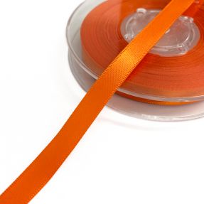 Satin ribbon double face 9 mm orange