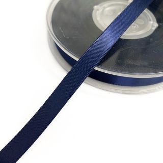 Satin ribbon double face 9 mm dark blue