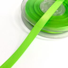 Satin ribbon double face 9 mm neon green