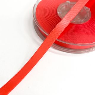 Satin ribbon double face 9 mm neon orange