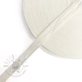Twill tape cotton washed 15 mm off white