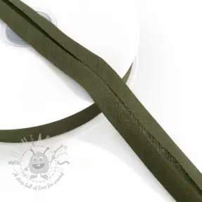 Bias binding cotton camo green