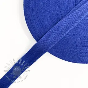 Twill tape cotton washed 25 mm cobalt