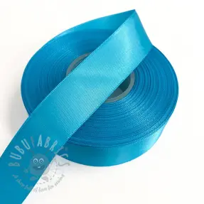 Satin ribbon double face 25 mm aqua