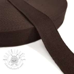 Cotton webbing 4 cm dark mocha