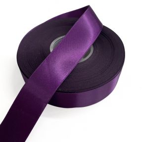 Satin ribbon double face 25 mm purple
