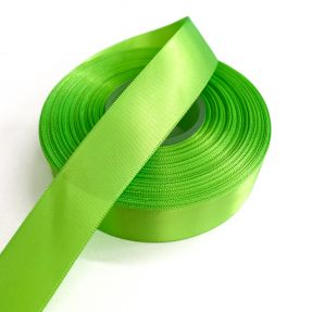 Satin ribbon double face 25 mm neon green