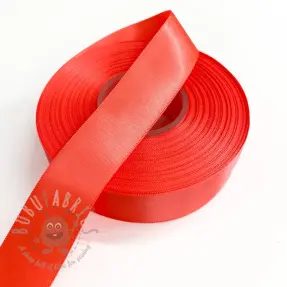 Satin ribbon double face 25 mm neon orange