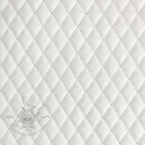 Faux leather MATELASSE blanc