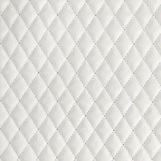 Faux leather MATELASSE blanc