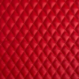 Faux leather MATELASSE rouge