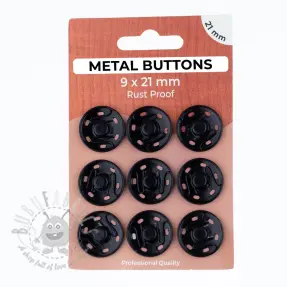 Snap fasteners METAL 21 mm black