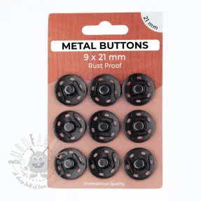 Snap fasteners METAL 21 mm anthracite