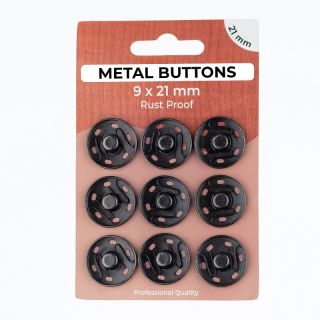 Snap fasteners METAL 21 mm anthracite