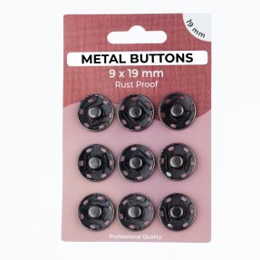 Snap fasteners METAL 19 mm anthracite