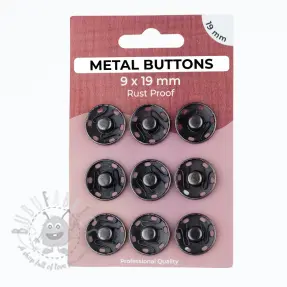 Snap fasteners METAL 19 mm anthracite