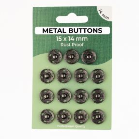 Snap fasteners METAL 14 mm anthracite