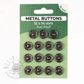 Snap fasteners METAL 14 mm anthracite