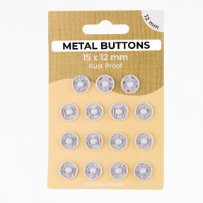 Snap fasteners METAL 12 mm off white