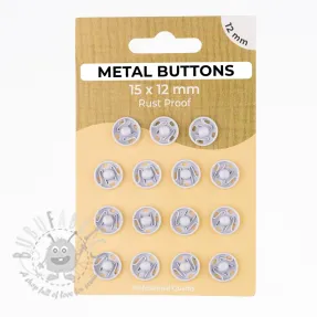 Snap fasteners METAL 12 mm off white