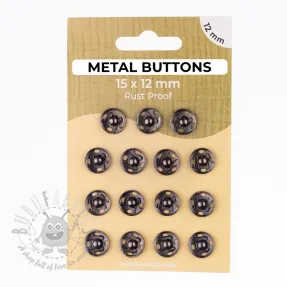 Snap fasteners METAL 12 mm anthracite