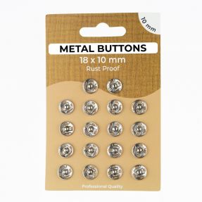 Snap fasteners METAL 10 mm silver