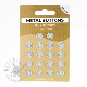Snap fasteners METAL 10 mm silver