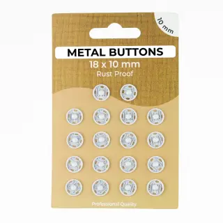 Snap fasteners METAL 10 mm silver