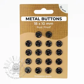 Snap fasteners METAL 10 mm black