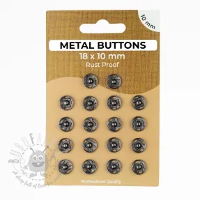 Snap fasteners METAL 10 mm anthracite